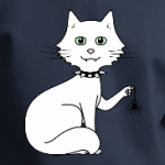 Кот с паучком