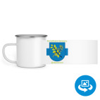 Кружка металлическая белая (круговая запечатка)