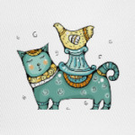 Кот и птичка