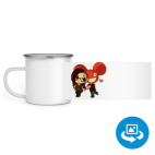 Кружка металлическая белая (круговая запечатка)