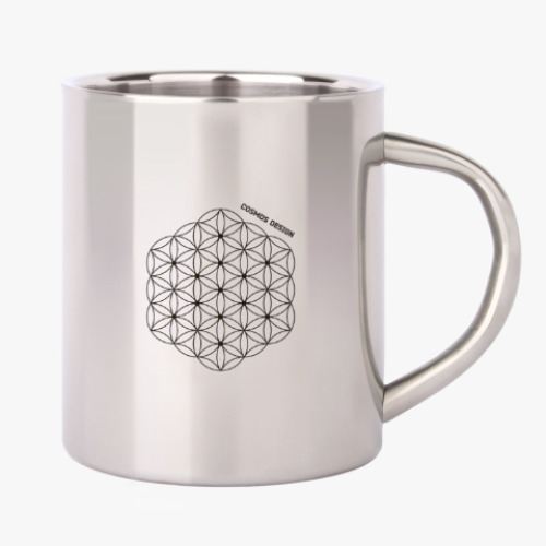 Кружка металлическая с принтом ХАРЕ КРИШНА