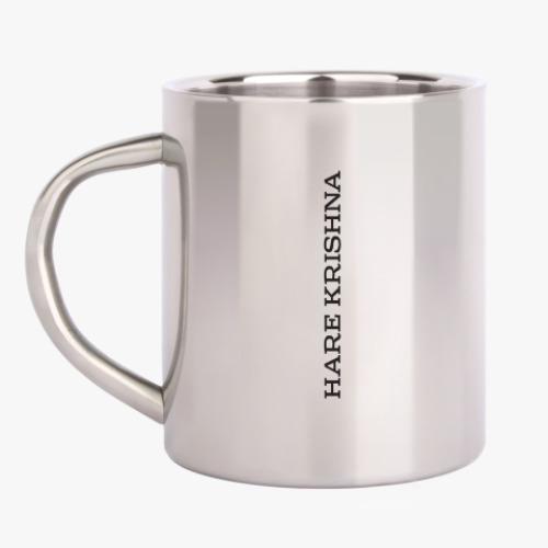 Кружка металлическая с принтом ХАРЕ КРИШНА