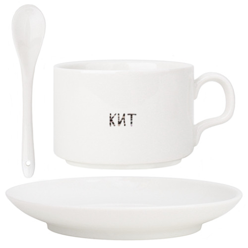 Кофейный набор с принтом кит