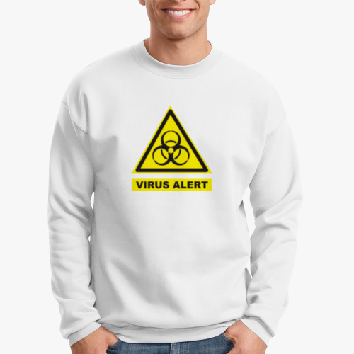 Свитшот с принтом Virus alert. Вирусная угроза