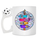 Кружка с футбольным мячиком
