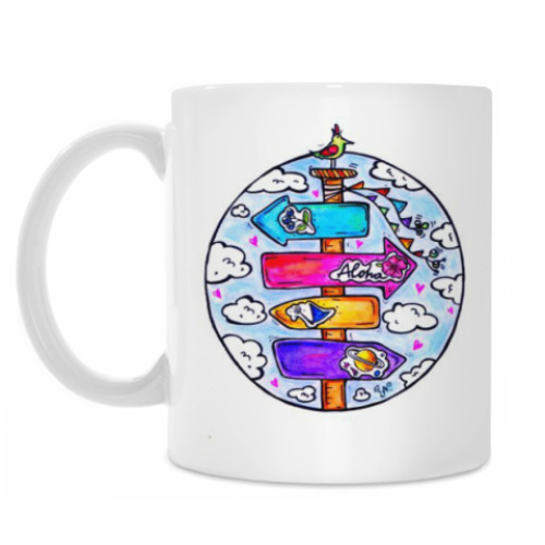 Кружка с принтом Указатель