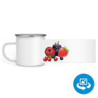 Кружка металлическая белая (круговая запечатка)