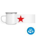 Кружка металлическая белая (круговая запечатка)