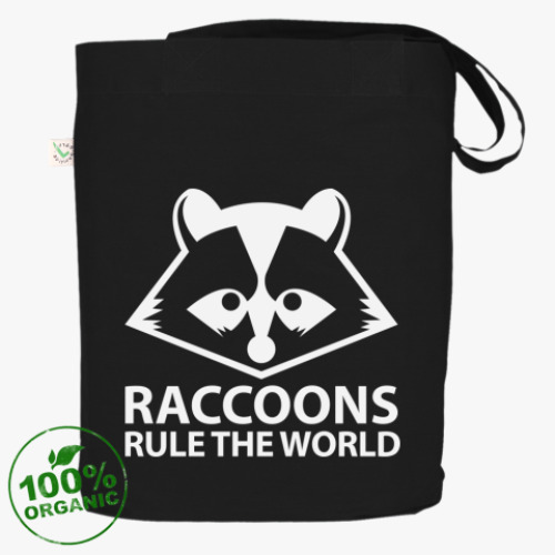 Сумка шоппер с принтом Еноты правят миром