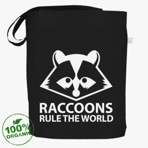 Сумка шоппер с принтом Еноты правят миром