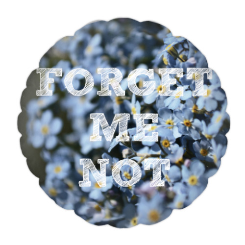 Подушка с принтом Незабудки