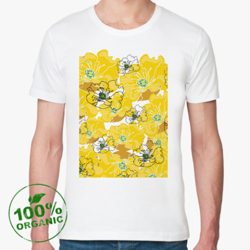Футболка из органик-хлопка Марципановые цветы