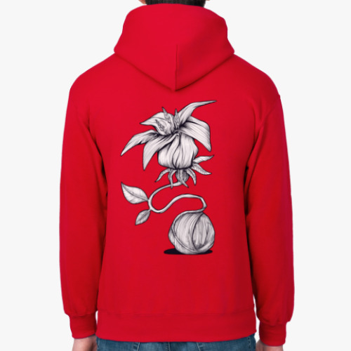 Толстовка худи с принтом Природа вязания