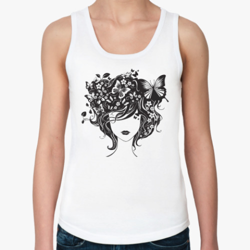 Женская майка с принтом Девушка