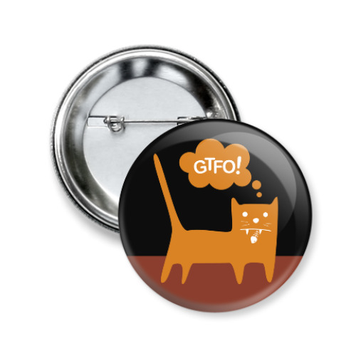 Значок 50мм с принтом GTFO
