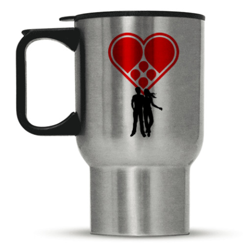 Кружка-термос с принтом Любовная пара