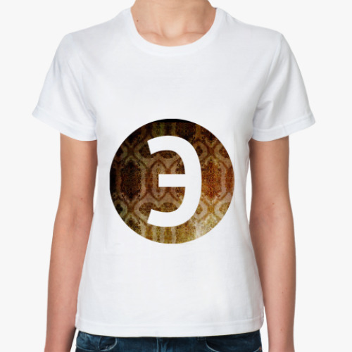 Классическая футболка с принтом Alphabet