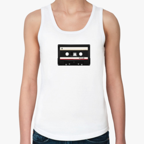 Женская майка с принтом Old cassette