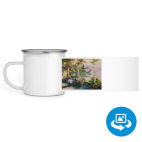 Кружка металлическая белая (круговая запечатка)