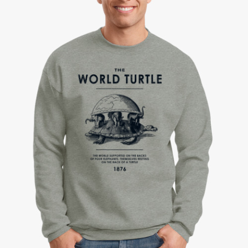 Свитшот с принтом  World Turtle