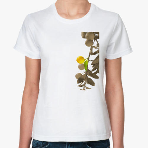 Классическая футболка с принтом Лимон