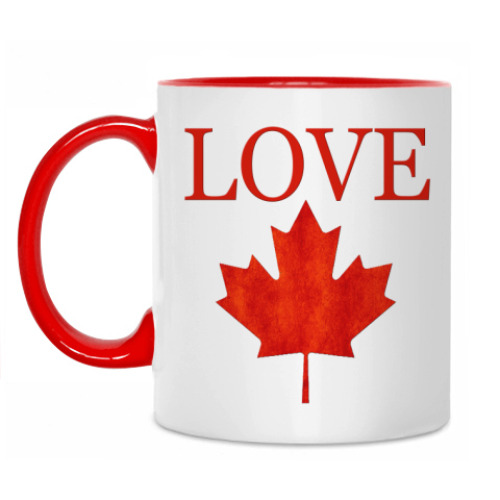 Кружка с принтом Love Canada