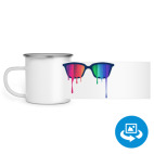 Кружка металлическая белая (круговая запечатка)