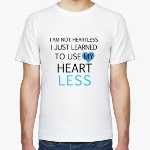 Футболка с принтом Use my heart less