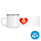 Кружка металлическая белая (круговая запечатка)