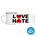 Кружка металлическая белая (круговая запечатка)