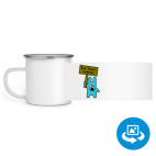 Кружка металлическая белая (круговая запечатка)