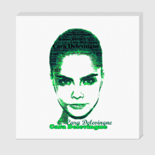 Холст с принтом Cara Delevingne/Кара Делевинь