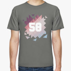 Классическая футболка Цифра 58 (Low Poly)