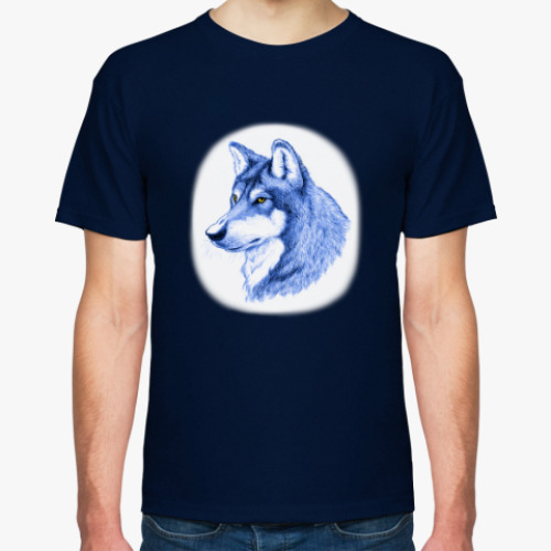 Футболка с принтом 'Волк'