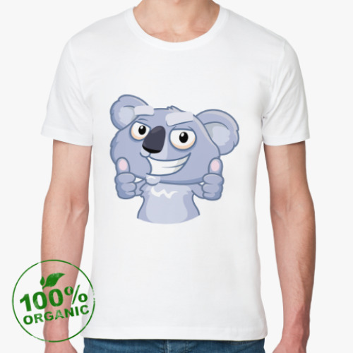 Футболка из органик-хлопка с принтом Классный Коала