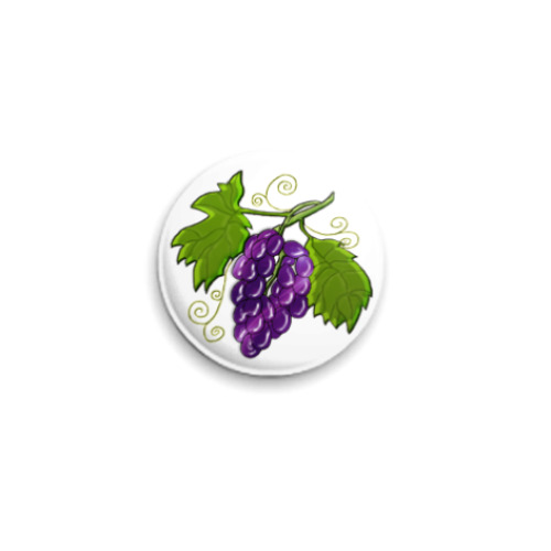 Значок 25мм  Black Grapes