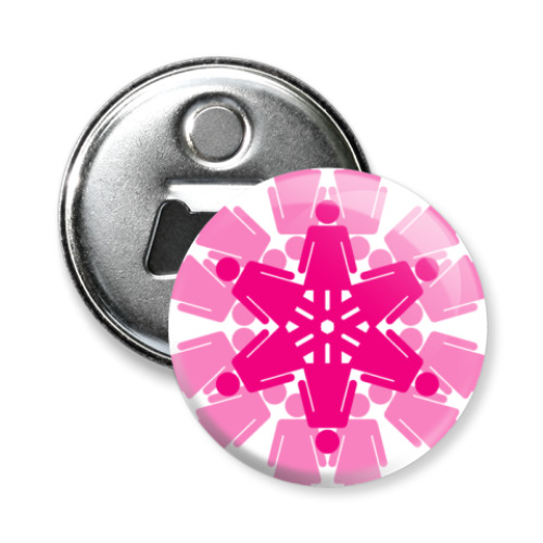 Магнит-открывашка с принтом girls