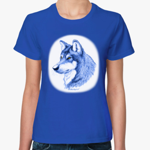 Женская футболка 'Волк'