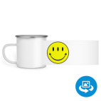 Кружка металлическая белая (круговая запечатка)