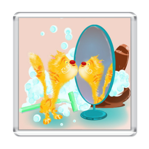 Магнит с принтом Котыч