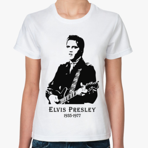 Классическая футболка с принтом Элвис Пресли