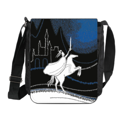 Сумка на плечо (мини-планшет) с принтом Всадник