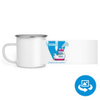 Кружка металлическая белая (круговая запечатка)