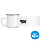 Кружка металлическая белая (круговая запечатка)