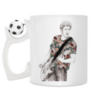 Кружка с футбольным мячиком