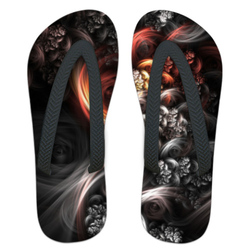 Шлепанцы (сланцы) с принтом Абстракция Узоры