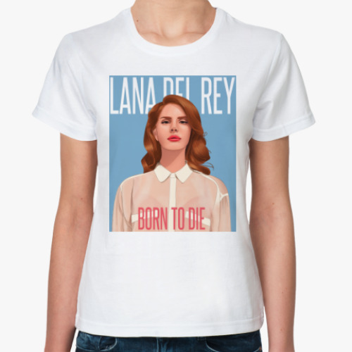 Классическая футболка с принтом Lana Del Rey