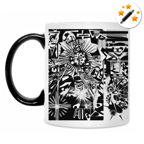 Кружка-хамелеон с принтом Анти материя