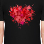 Сердце из брызг краски