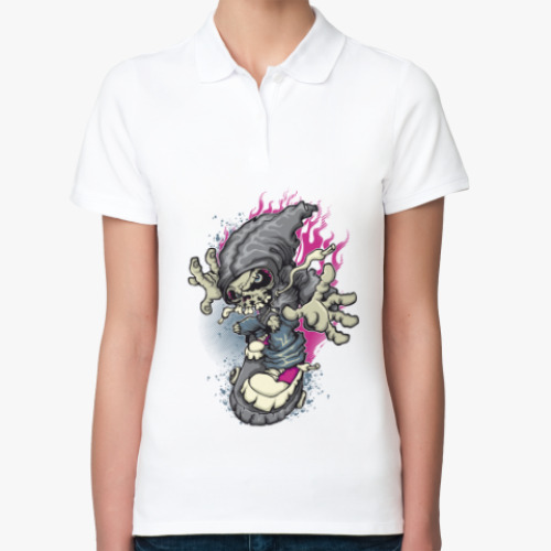 Женская рубашка поло (печать) с принтом Drive